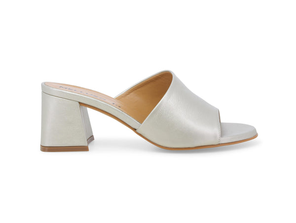 Melluso Ciabatta Donna con Tacco in Pelle Metallizzata N636Z-246003